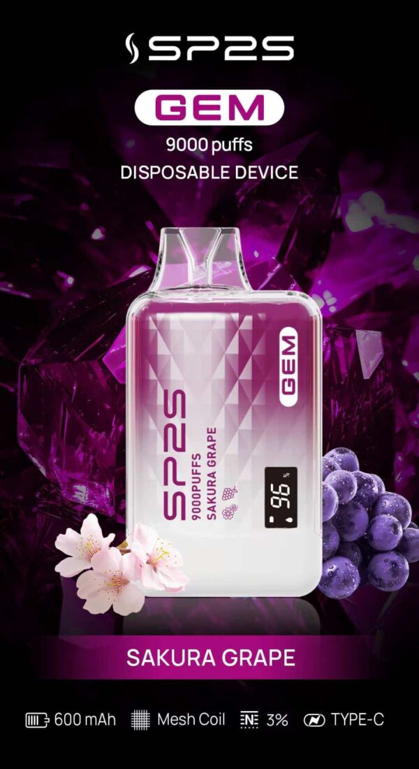 SP2S GEM 9000 PUFFS 拋棄式電子煙 一次性霧化桿推薦