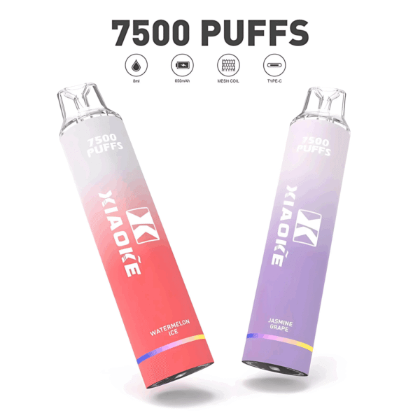 XIAOKE 7500 PUFFS 梟客棄式抛電子煙 一次性霧化桿推薦·