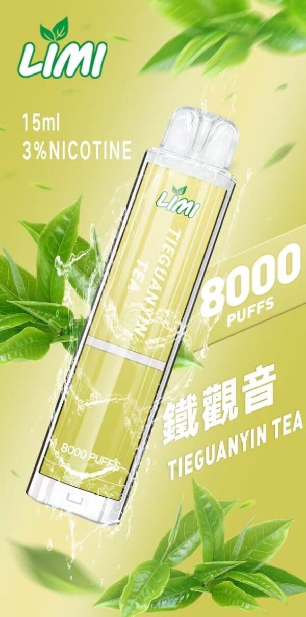 LIMI 8000 PUFFS 發光拋棄式電子煙 台灣電子煙批發